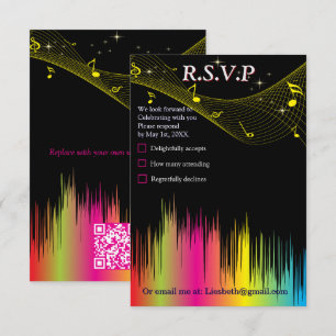 Music Lovers Celebration Themes RSVP Card