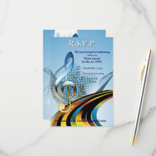 Music Lovers Celebration Themes RSVP Card