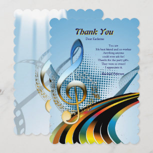 Music Lovers Celebration Themes Thank You Card