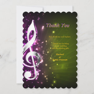 Music Lovers Celebration Themes Thank You Card