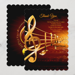Music Lovers Celebration Themes Thank You Card