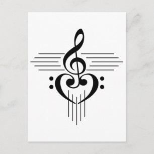 Music Lovers Custom Symbol Products Postcard