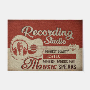 Music Lovers Doormat, Vintage Studio Mat