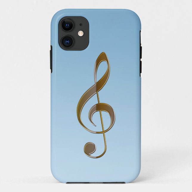 Music-lover's Gold Treble Clef iPhone 5 Case (Back)