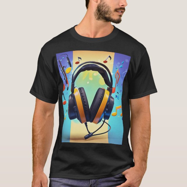 Music Lover's Graphic T-Shirt – Vibrant Design  (Front)