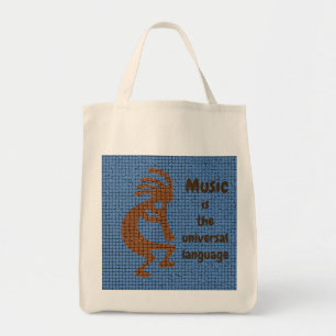 Music Lovers Kokopelli Southwest Love Music Tote Bag