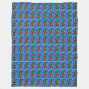 Music lovers musical notation joyful design blue  fleece blanket