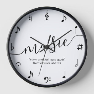 Music Lovers Personalised Clock