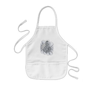 Music Lovers Treble Clef Design Kids Apron