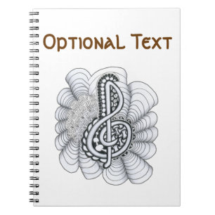 Music Lovers Treble Clef Design Notebook