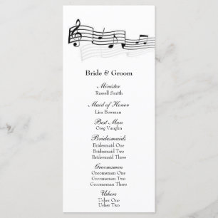 Music Lovers Wedding Program