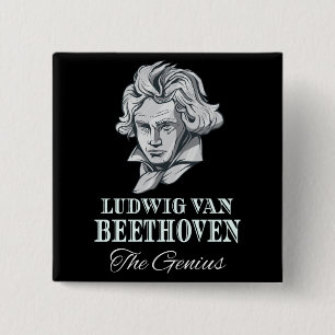 Music - Ludwig Van Beethoven The Genius 15 Cm Square Badge