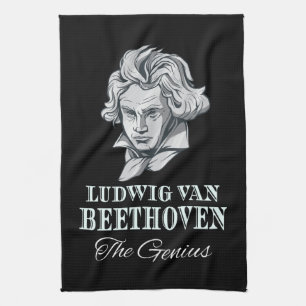 Music - Ludwig Van Beethoven The Genius Tea Towel