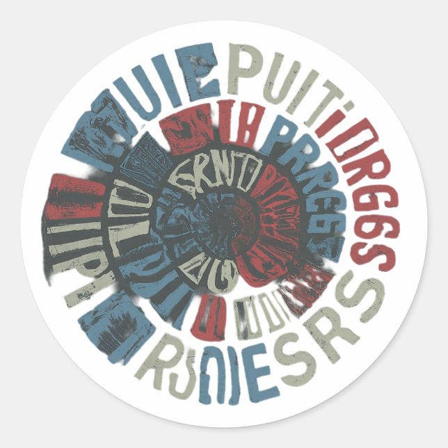 Music Lyrics Classic Round Sticker (Front)