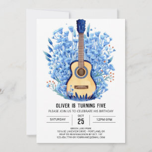 Music Magic Chord Guitar Boy Birthday Invitation