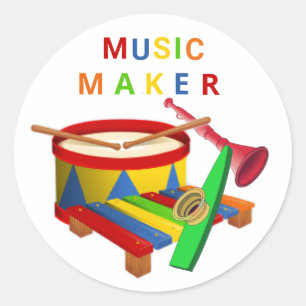 Music Maker Classic Round Sticker