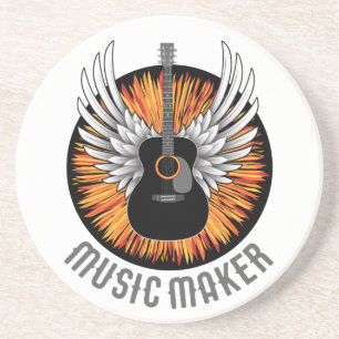 Music Maker (guitar player) Coaster