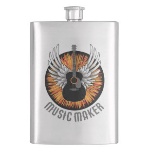 Music Maker (guitar player) Hip Flask