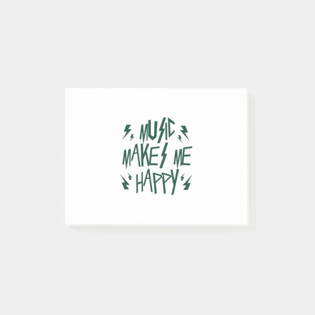 Music Makes Me Happy Post-it Notes (Front)