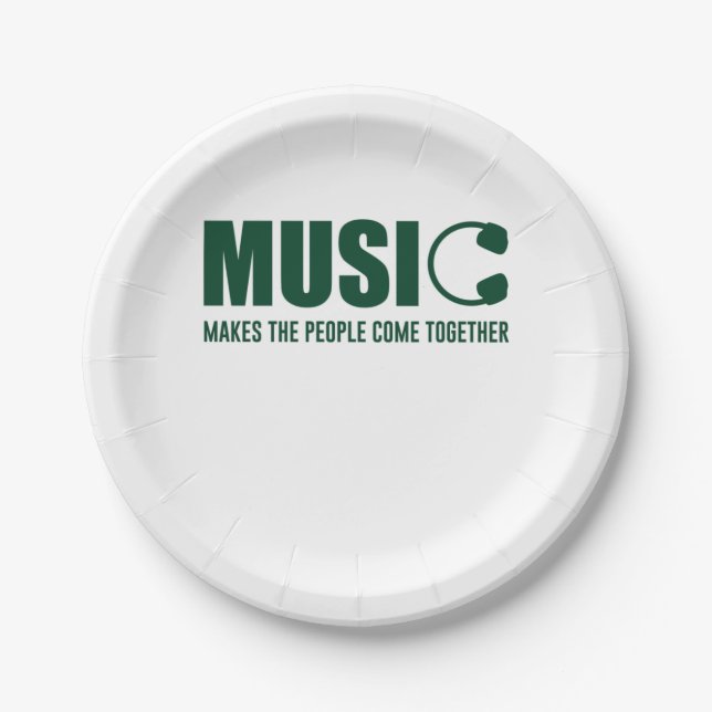 Music Makes The People Come Together Paper Plate (Front)