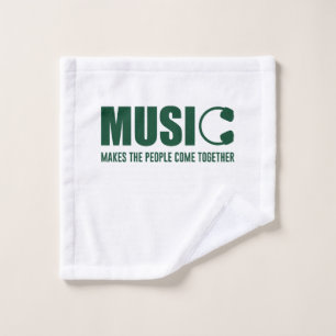 Music Makes The People Come Together Wash Cloth
