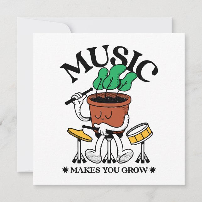 Music Makes You Grow Plant Drummer (Front)