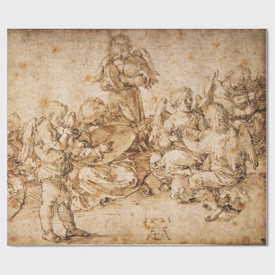 Music Making Angels by Albrecht Durer Wrapping Paper