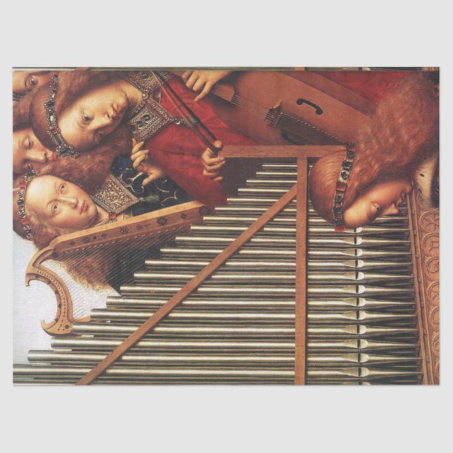 MUSIC MAKING ANGELS Christmas Greetings Tissue Paper (Front)