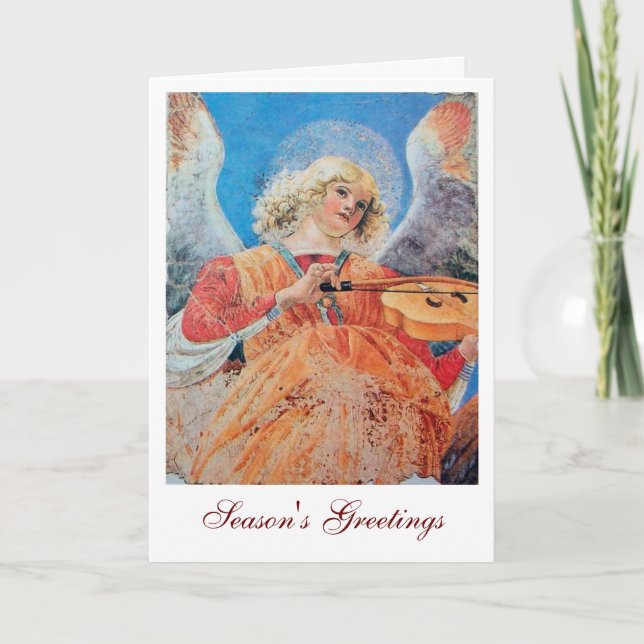 MUSIC MAKING CHRISTMAS ANGEL HOLIDAY CARD (Front)