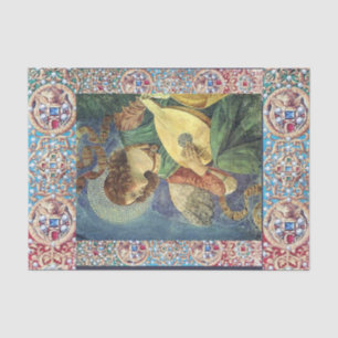 MUSIC MAKING CHRISTMAS ANGEL,PRECIOUS JEWELS ,GEMS TISSUE PAPER