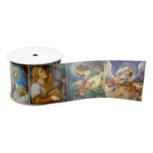 MUSIC MAKING CHRISTMAS ANGELS SATIN RIBBON
