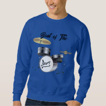 Music Mashup Beat of the Drum blue sweatshirt