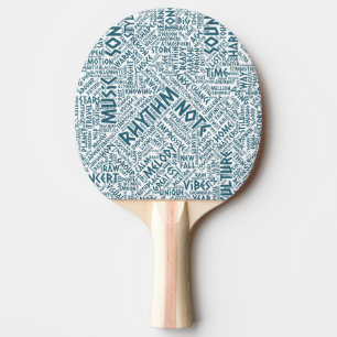 Music Melody Orchestre Silhouette Form Text Ping Pong Paddle