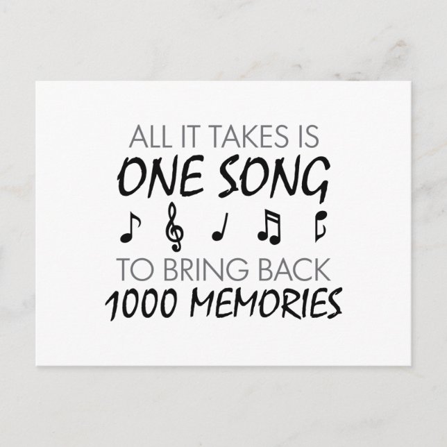Music Memories Postcard (Front)