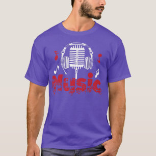 Music - microphone - song lyrics - sound design T-Shirt