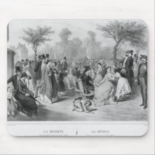Music, military concert in a public garden mouse pad