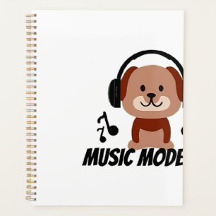 Music Mode ON � Chill Dog Cartoon Vibes Planner