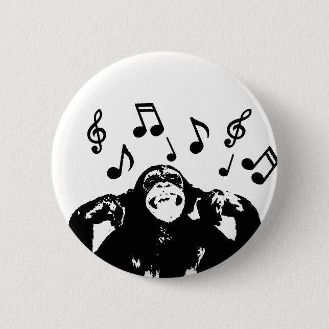 music monkeymonkey 6 cm round badge (Front)