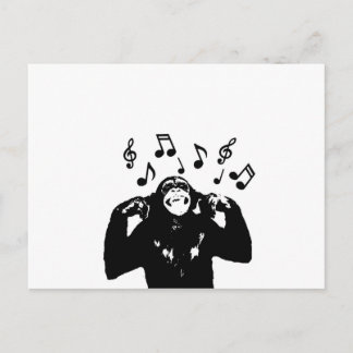 music monkeymonkey postcard