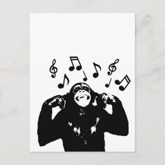 music monkeymonkey postcard
