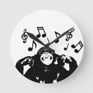 music monkeymonkey round clock