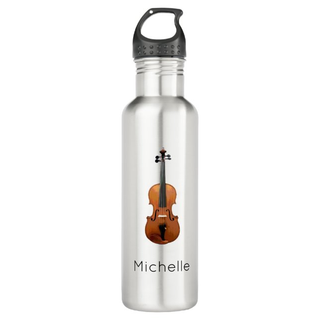 Music Monogram Violin Orchestra 710 Ml Water Bottle (Front)