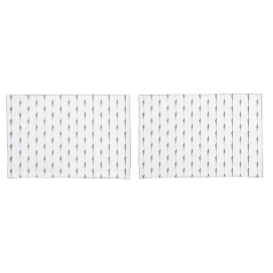 Music Motif Melting Treble Clef Black and White Pillowcase
