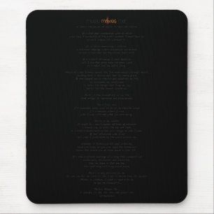 Music Moves Me™ Manifesto Mousepad