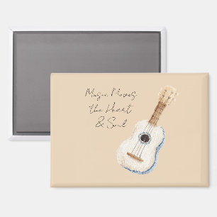 Music Moves the Heart & Soul Guitar Magnet