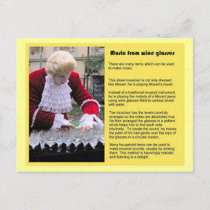 Music, Music from wine glasses Postcard