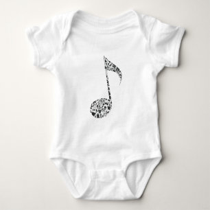 Music musical note for singer baby bodysuit