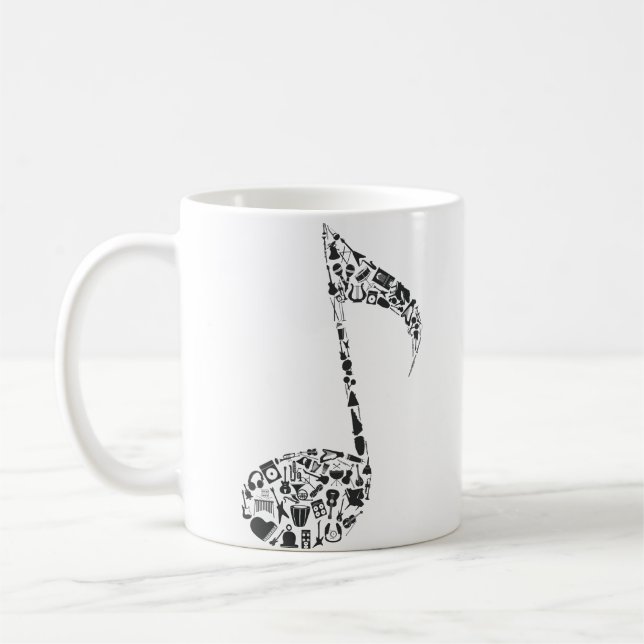 Music musical note for singer  coffee mug (Left)