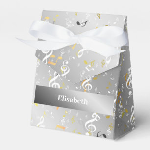 music, musical, note, white, melody, clef, sound, favour box