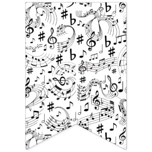 Music, Musical Notes Bunting